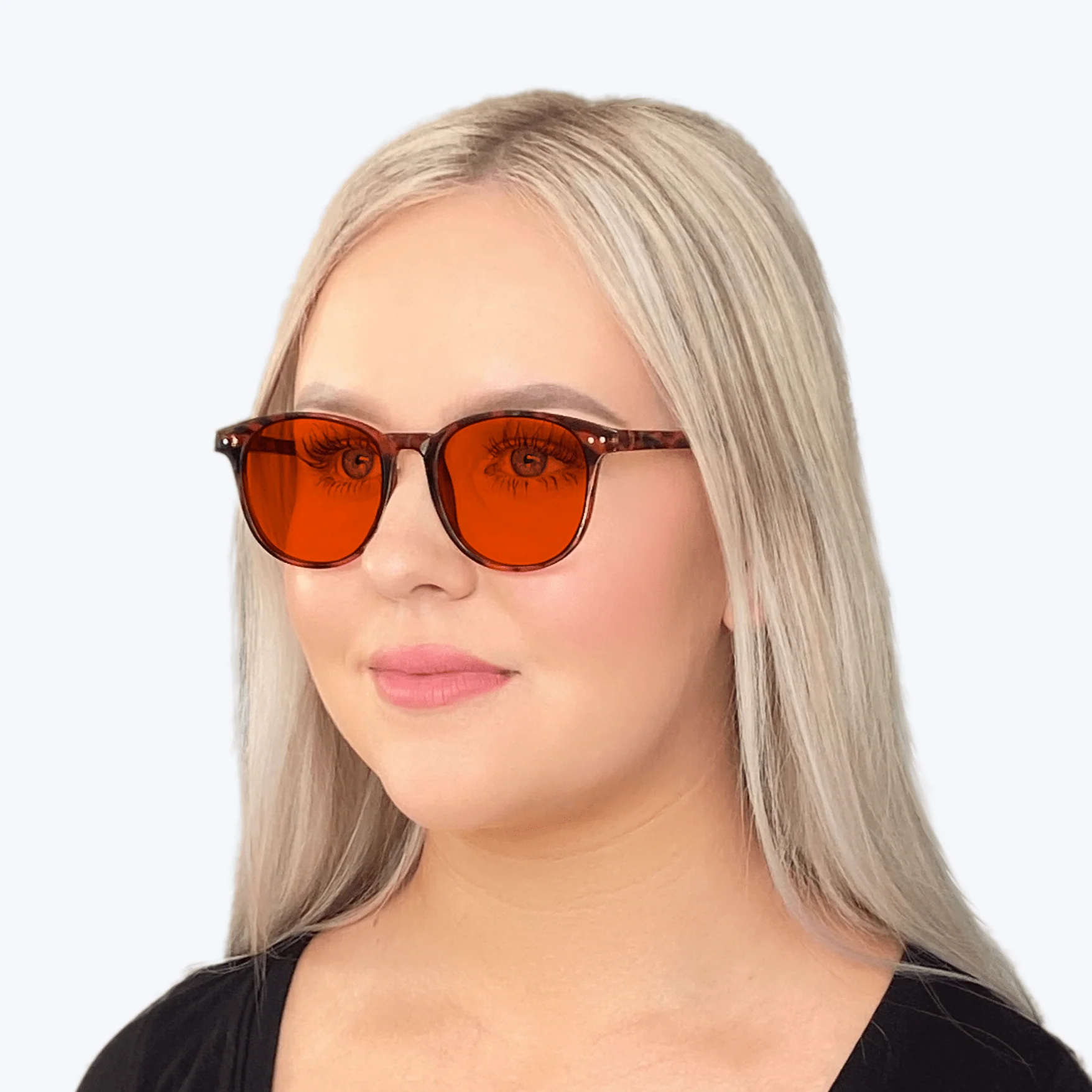 NightFall Billie Blue Blocking Glasses - Tortoise - Readers - Image 5