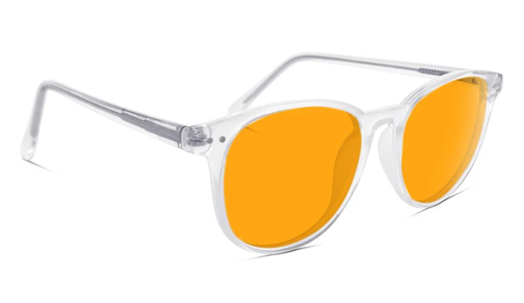 SunDown Billie Blue Blocking Glasses - Crystal - Readers - Image 3