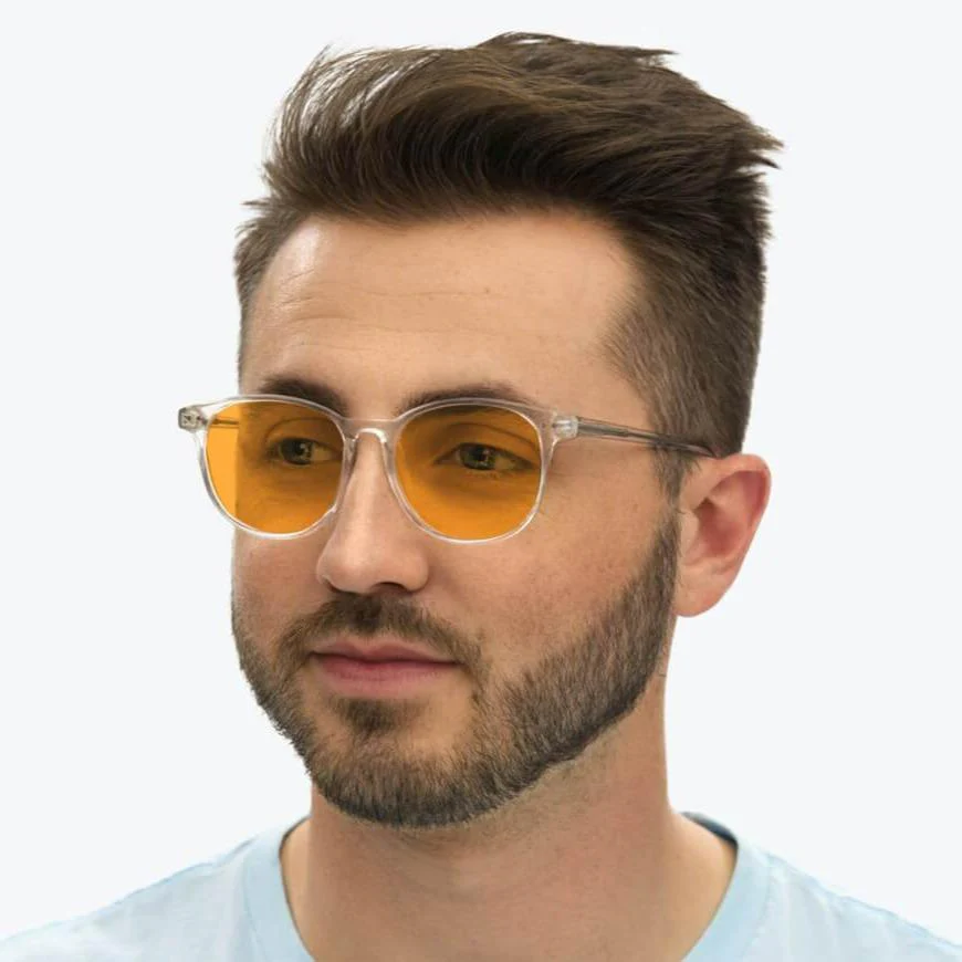 SunDown Billie Blue Blocking Glasses - Crystal - Readers - Image 6