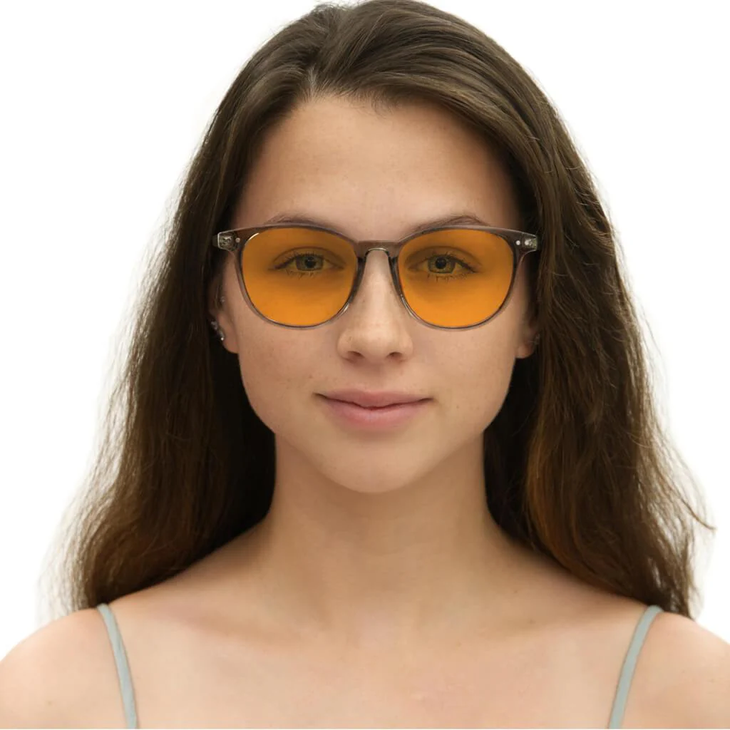 SunDown Billie Blue Blocking Glasses-Pearl Grey - Readers - Image 5