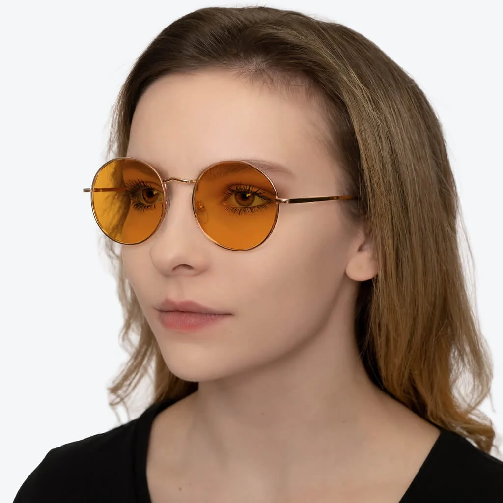 SunDown Elton Blue Blocking Glasses - Gold - Readers - Image 5