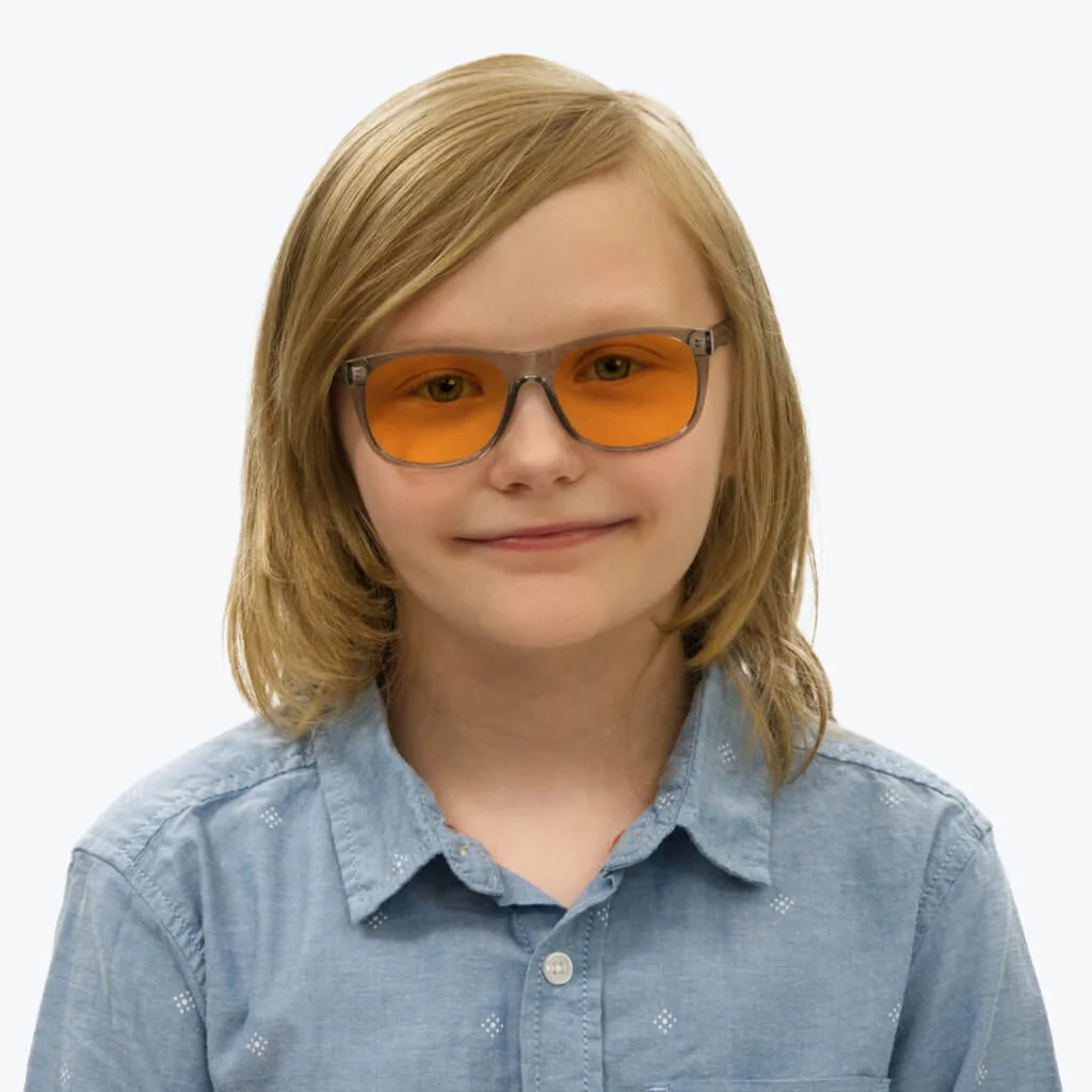 SunDown Kids Blue Blocking Glasses - Pearl Grey - Readers - Image 5