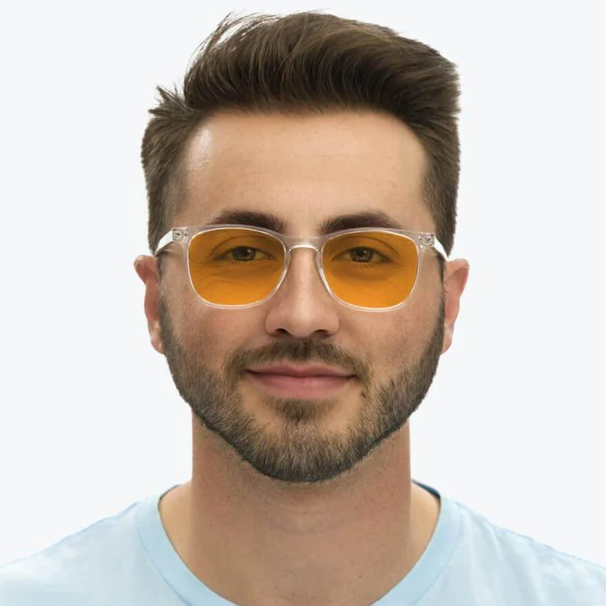 SunDown Taylor Blue Blocking Glasses - Crystal - Readers - Image 5