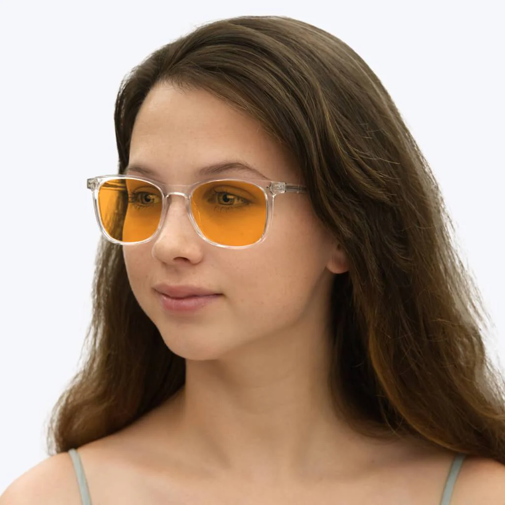 SunDown Taylor Blue Blocking Glasses - Crystal - Readers - Image 6