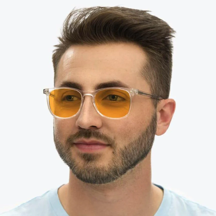 SunDown Taylor Blue Blocking Glasses - Crystal - Readers - Image 7